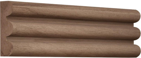 WM144 1/4"D 3/4"W 96"L, - Americraft Screen Moulding, Solid Hardwood, x x Stain Grade Walnut