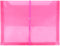 JAM PAPER Plastic Expansion Envelopes - Pink - Letter Booklet - 9 3/4 x 13 with 2.5 Inch Expansion - 12/Pack