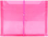 JAM PAPER Plastic Expansion Envelopes - Pink - Letter Booklet - 9 3/4 x 13 with 2.5 Inch Expansion - 12/Pack