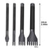 4 Pcs Leather Prong Punch Tool Set, Leather Craft Hole Punches 1/2/4/6 for Stitching Punch Tool (3mm)