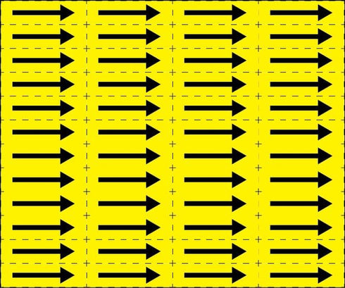 Set Premium Pool and Spa Equipment Identification Sticker (Yellow)