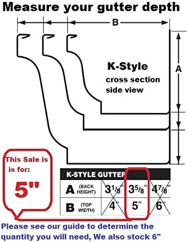 5" Premium Hidden Hook Hangers with Screw Clip Style for Rain Gutter Bracket
