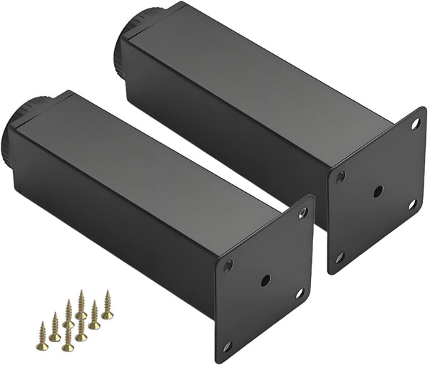 Generic Square Metal Legs for Furniture | Set of 2 Adjustable Sofa Cabinet