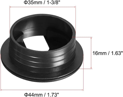 uxcell 10Pcs Plastic Desk Cable Hole Cover, 1-3/8" Grommets for Office PC Desk Cable Organizer (Black)