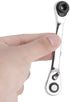 Tomotato 1/4-Inch Mini Double Headed Ratchet Wrench, 72 Tooth Drive Socket and Screwdriver Bit for Tight Spaces