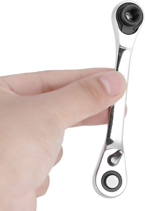 1/4" Drive Mini Ratchet Wrench, 72-Tooth Quick Release Socket Screwdriver, 1/4 Inch Mini Allen Wrench (107mm)