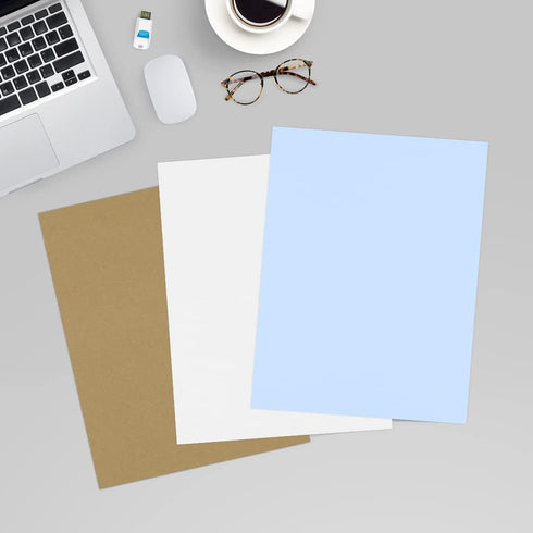 LUXPaper 8.5" x 11" Paper, Letter Size, Baby Blue, 80lb. Text, 50 Qty
