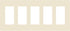 ENERLITES Screwless Decorator Wall Plate, 5-Gang, Unbreakable Polycarbonate Thermoplastic, Light Almond