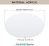 12" 12.5-14" Lampshade Diffuser, Diameter Round Diffuser Lamp Shade for Drum Style Lampshades Pendants Softening Light