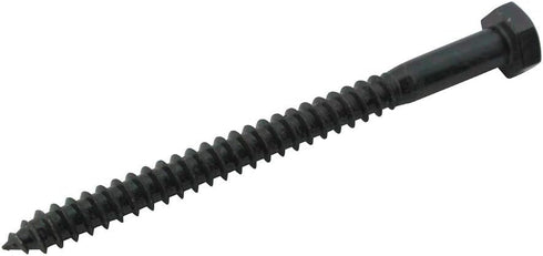 Renovators Supply Manufacturing Lag Bolts, 4 in. Black Zinc Plated Steel Lag Screws, Pack of 10
