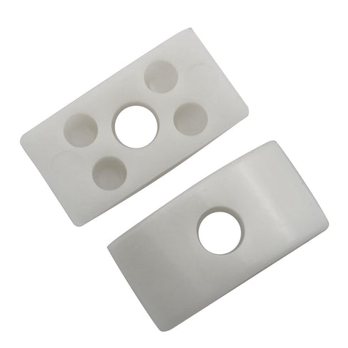 JCBIZ 20pcs Half Moon Nuts, 1.18" White Nylon M6 Washer Spacer Furniture Hardware Accessories