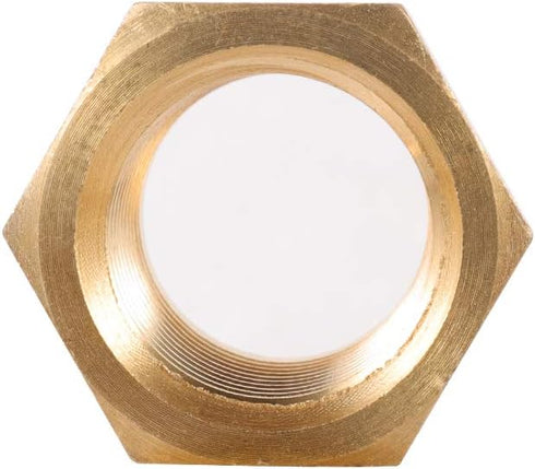 Brass Pipe Fitting Hex Head Bushing Adapter, 3/4 Inch NPT Male to 1/2 Inch NPT Female Hose Tube Fitting