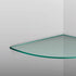 6" 6" 3/8" Dulles Glass x Quarter Round Floating Glass Shelf - Shelf Only - Tempered - Thick - Flat Polished Glass