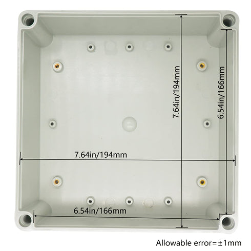 Zulkit Junction Box, ABS Plastic Dustproof Waterproof IP67, Universal Electrical Project Enclosure, 7.87 x 7.87 x 3.74