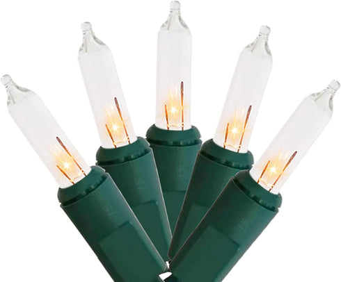 MULTI-SPARKING Christmas Lights 8.6Ft 10 Counts Classic Clear Incandescent Mini String Lights