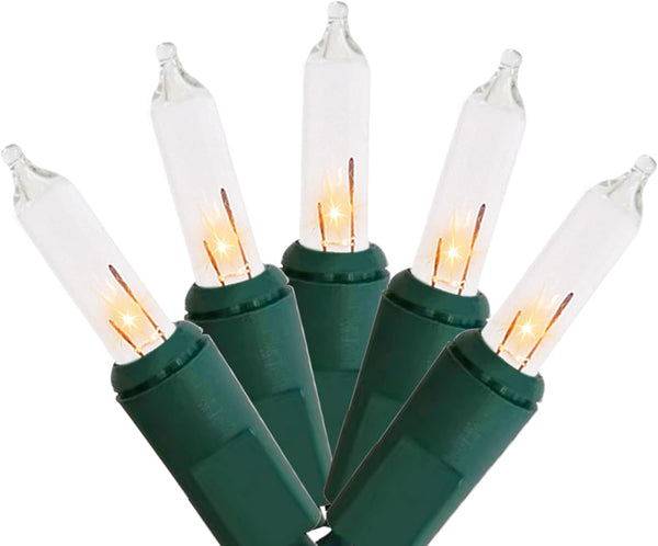MULTI-SPARKING Christmas Lights 8.6Ft 10 Counts Classic Clear Incandescent Mini String Lights