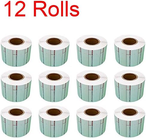 CAS Labels LST-8000 Thermal 12 Rolls - 12,000 Labels for CAS Printers, Easy Weigh LS-100