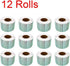 CAS Labels LST-8000 Thermal 12 Rolls - 12,000 Labels for CAS Printers, Easy Weigh LS-100