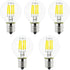 5-Pack S11 LED Bulbs E17 Intermediate Base, 40 Watt Equivalent, 5000K Daylight 4W for Bedside Lamp, Lava Lamps