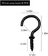 Black Ceiling Screw Hooks, 7/8 Inch Screw-in Light Hanging Cup Hooks, 36 Pack