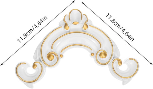2pcs Homoyoyo Adhesive Furniture Appliques Onlays: Decorative Frame Onlay - Peel and Stick Corner Decal for Vanity