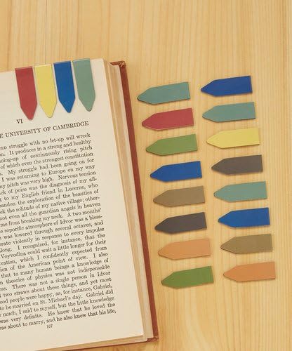 Get to the Point Magnetic Bookmarks, Earthtone Color Line Markers (1 Box of 20)