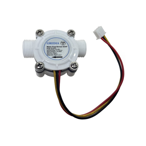 3/8" Water Flow Sensor Food-Grade Switch, Hall Effect Flowmeter Fluid Meter Counter 0.3-10L/min