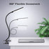 LED Desk Lamp with Clamp for Home Office, Dimmable Clip-On Light with USB Port, 3 Color Modes, Flexible Gooseneck