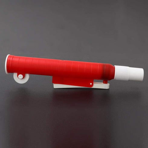 Pipette Pump for 25 ml Pipettes, Red Filler for Disposable Plastic and Glass Laboratory Use