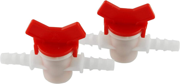 DGZZI Barbed Ball Valve, 2PCS 3/8-Inch ID In-Line Shut-Off Switch with Hose Barb for Drip Irrigation