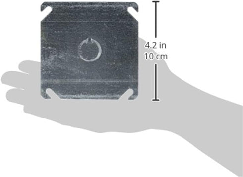 RACO 8753-5 Flat Square Cover with 1/2-Inch Center Knockout, 4-Inch