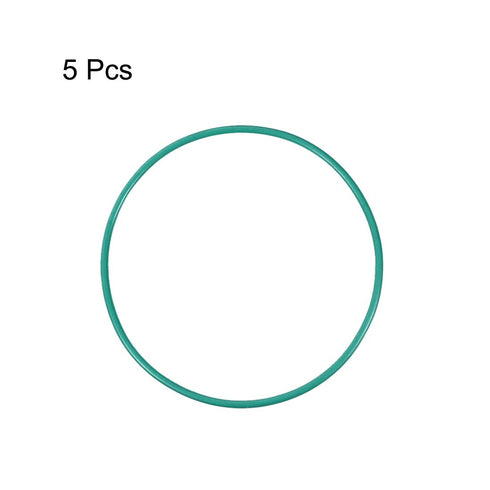 uxcell Fluorine Rubber O-Rings, 69mm OD 65.2mm ID 1.9mm Width FKM Seal Gasket for Machinery Plumbing, Green, Pack of 5
