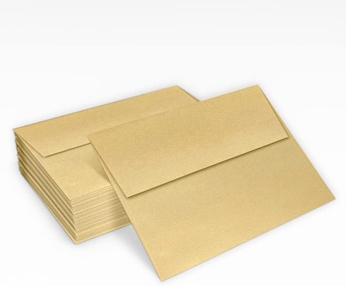 LUXPaper A2 Invitation Envelopes, Peel & Press, 4 3/8" x 5 3/4", Blonde Gold Metallic, 50 Qty