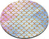 Smooffly Mermaid Scales Mousepad, Round Desk Accessory, Cute Circular Mouse Pad, Size 7.9 x 7.9 x 0.12 Inch