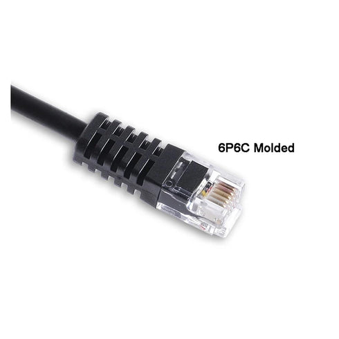 WQGDUIGF 9 DB9 RJ11 6P6C Updating(2.98m) D-Sub Pin Female to Serial Cable for Ori-n Syn-can GoTo Hand Controller for PC
