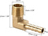 uxcell Brass Barb Hose Fitting, 90 Degree Elbow 6mm Barbed to 1/4 PT Male Pipe Adapter Connector, 2pcs