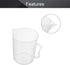 Othmro 1Pcs 1000ml Measuring Cup, PP Plastic Graduated Beaker Transparent for Lab Kitchen Liquids