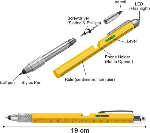 Mens Gifts Stocking Stuffers for Men, 2PCS 10 in 1 Multitool Pens, Office Gifts for Coworkers