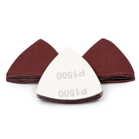 SPEEDWOX 30 Pcs Hook and Loop Triangle Sandpaper, 1500 Grit 80mm for Oscillating Multi Tool Detail Sander