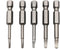 5 Pcs 50mm 1/4 Hex Shank Magnetic Triangle Head Impact Grade Screwdriver Bits, Heat Treated S2 Steel