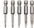 5 Pcs 50mm 1/4 Hex Shank Magnetic Triangle Head Impact Grade Screwdriver Bits, Heat Treated S2 Steel
