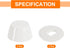 4Pcs 20mm/0.79" uxcell Toilet Bolt Caps, Plastic Push-On Toilet Seat Floor Bolts Caps, Universal Floor Bolts Caps