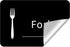 Black Cutlery Sign Stickers, Self Adhesive Labels for Marking Forks, Spoons, and Knives