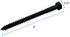 Renovators Supply Manufacturing Lag Bolts, 4 in. Black Zinc Plated Steel Lag Screws, Pack of 10