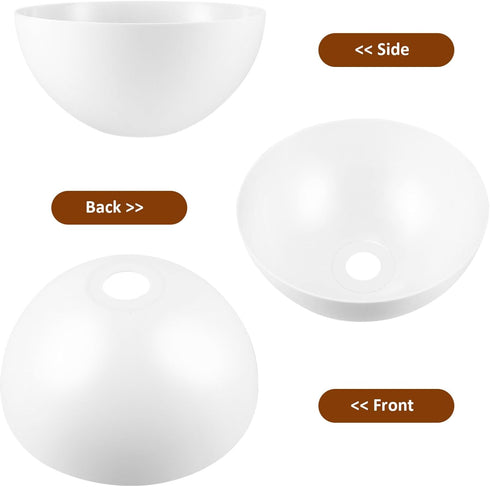 4pcs Floor Lamp Shade Torchiere Lamp Shades Replacement Plastic Bowl Shape White Lamp Shades Light Covers for Floor