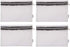 Clear Vinyl Zipper Multi-purpose Waterproof Organizers, 4-pack Office Home Supply Toiletry Pouch Tool Bag