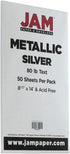 JAM PAPER Legal Metallic 32lb Paper - Silver Stardream Metallic, 120 GSM, 8.5 x 14, 50 Sheets/Pack