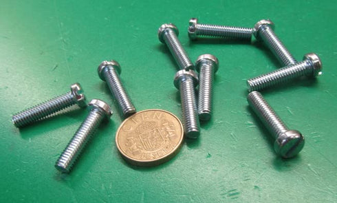 K-mac M6 1 mm 25 mm 50 Zinc Plated Cheese Head Slotted Machine Screws FT x x Length Pcs