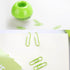 Magnetic Paper Clip Holder, Lime Green with 100pcs 28mm (1.1") Paper Clips, Cute Office Supplies for Desk Organizer