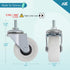 M6-1.0 2 Inch M6 15mm Set 4 (2 2 Threaded Stem Caster Wheels, PVC Silent Castors, x Replacement Wheels for Utility
